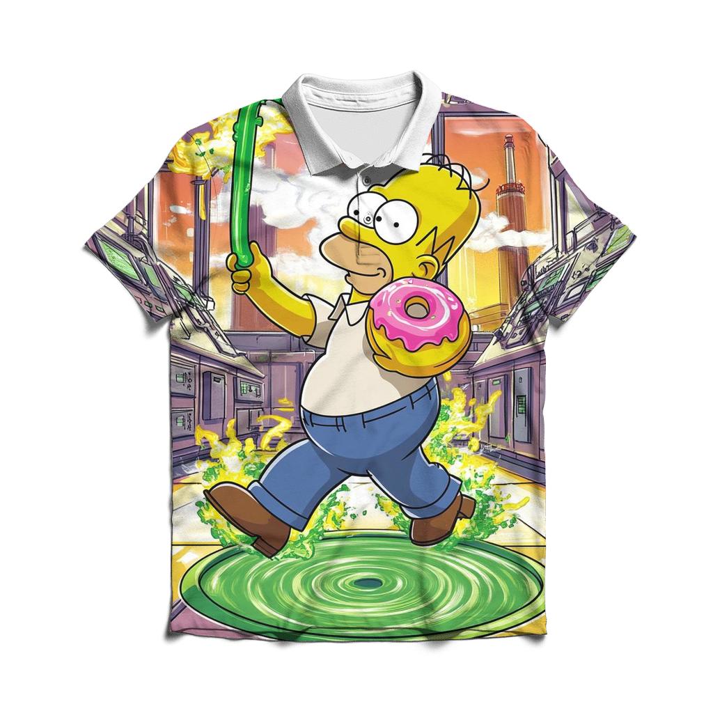 Nuclear Plant Sunset Safety Shuffle premium cotton polo shirts