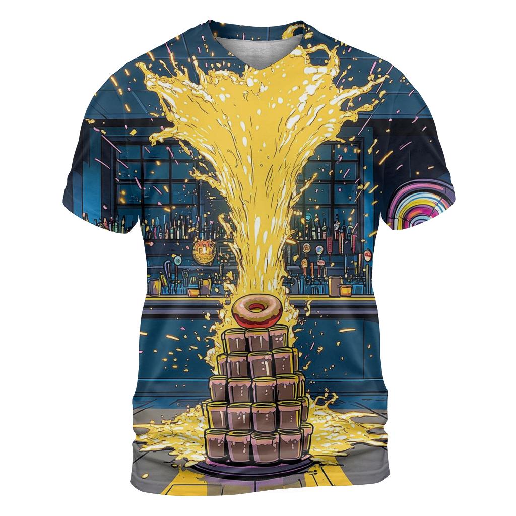 Moes Neon Spill Dimension trendy printed shirt styles