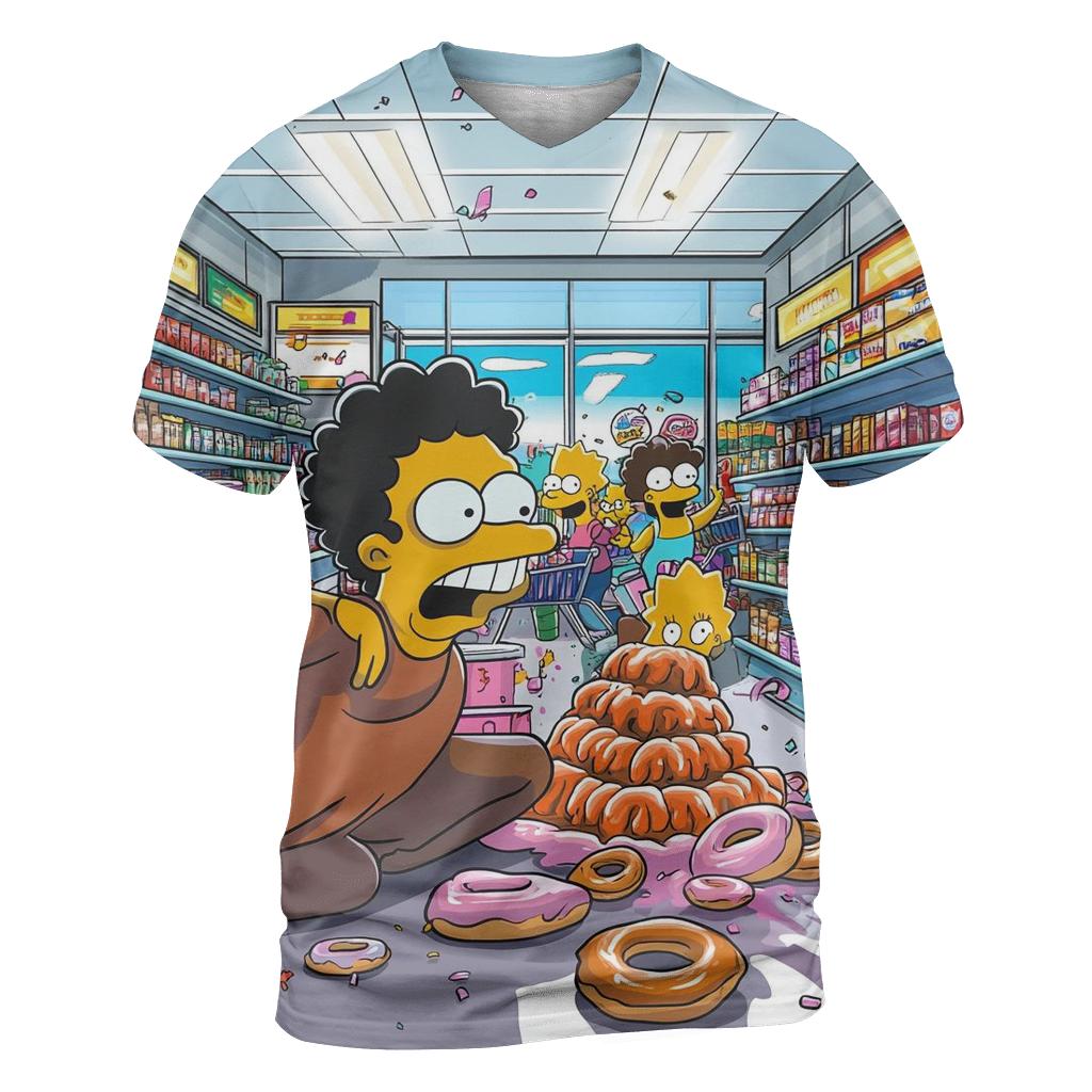 Kwik E Mart Cosmic Checkout Stampede statement graphic shirts