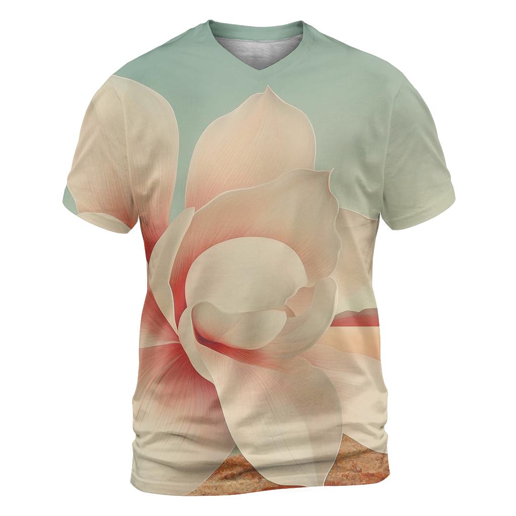 Georgia O Keeffe Inspired Orchid On Mars Horizon custom all-over print shirts