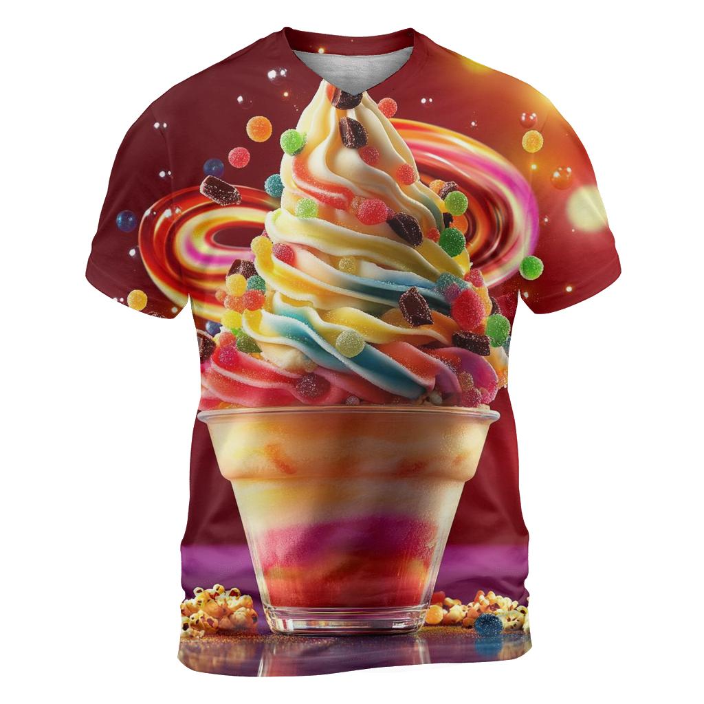 Syrup Comet Sundae Spin vibrant all-over design tees