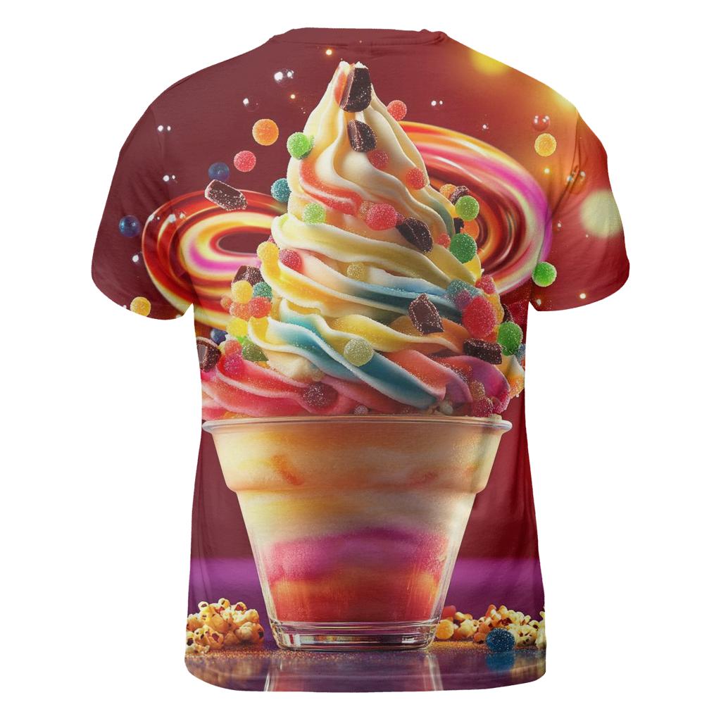 Syrup Comet Sundae Spin vibrant all-over design tees