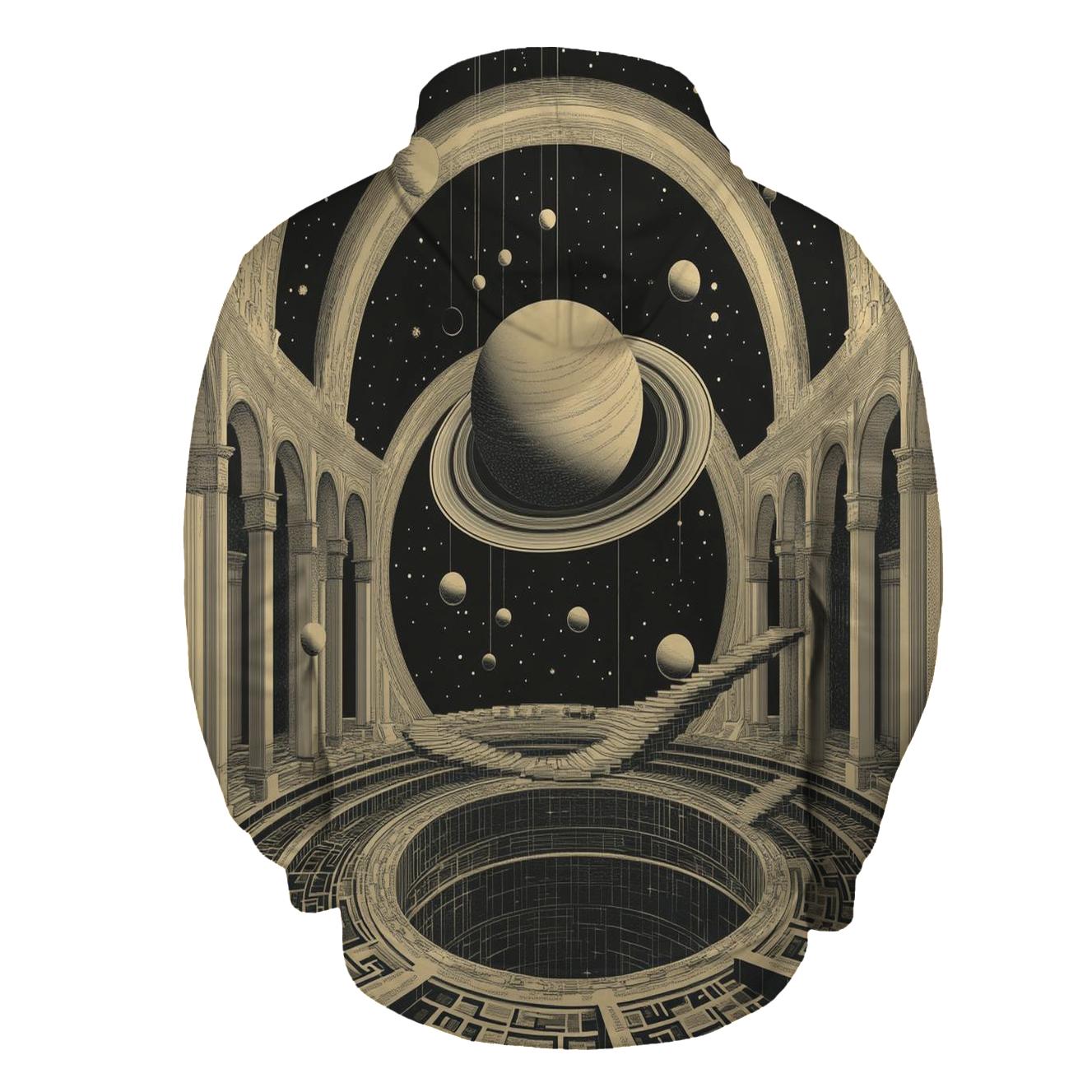 M C Escher Inspired Solar System Staircase Observatory hoodies fashion