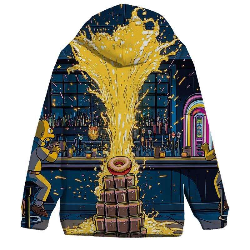 Moes Neon Spill Dimension premium hoodies