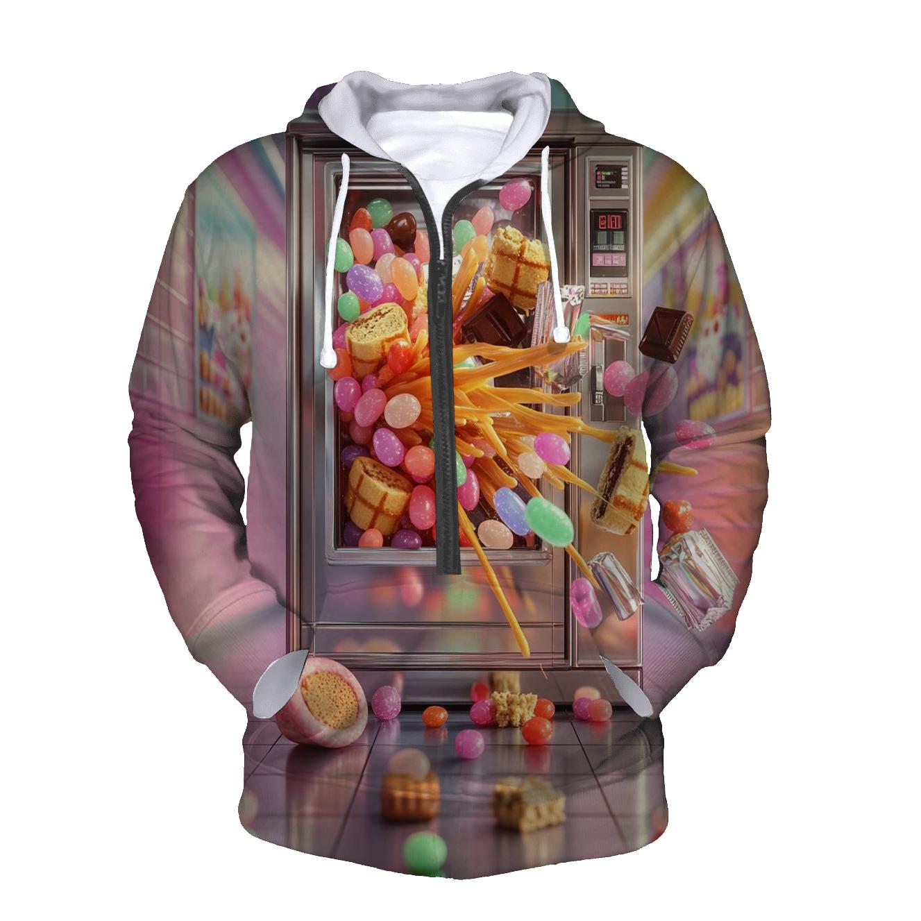 Retro Snack Vending Dreamscape zip-up hoodies