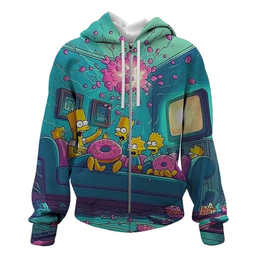 Springfield Housequake Couch Escape printed hoodies