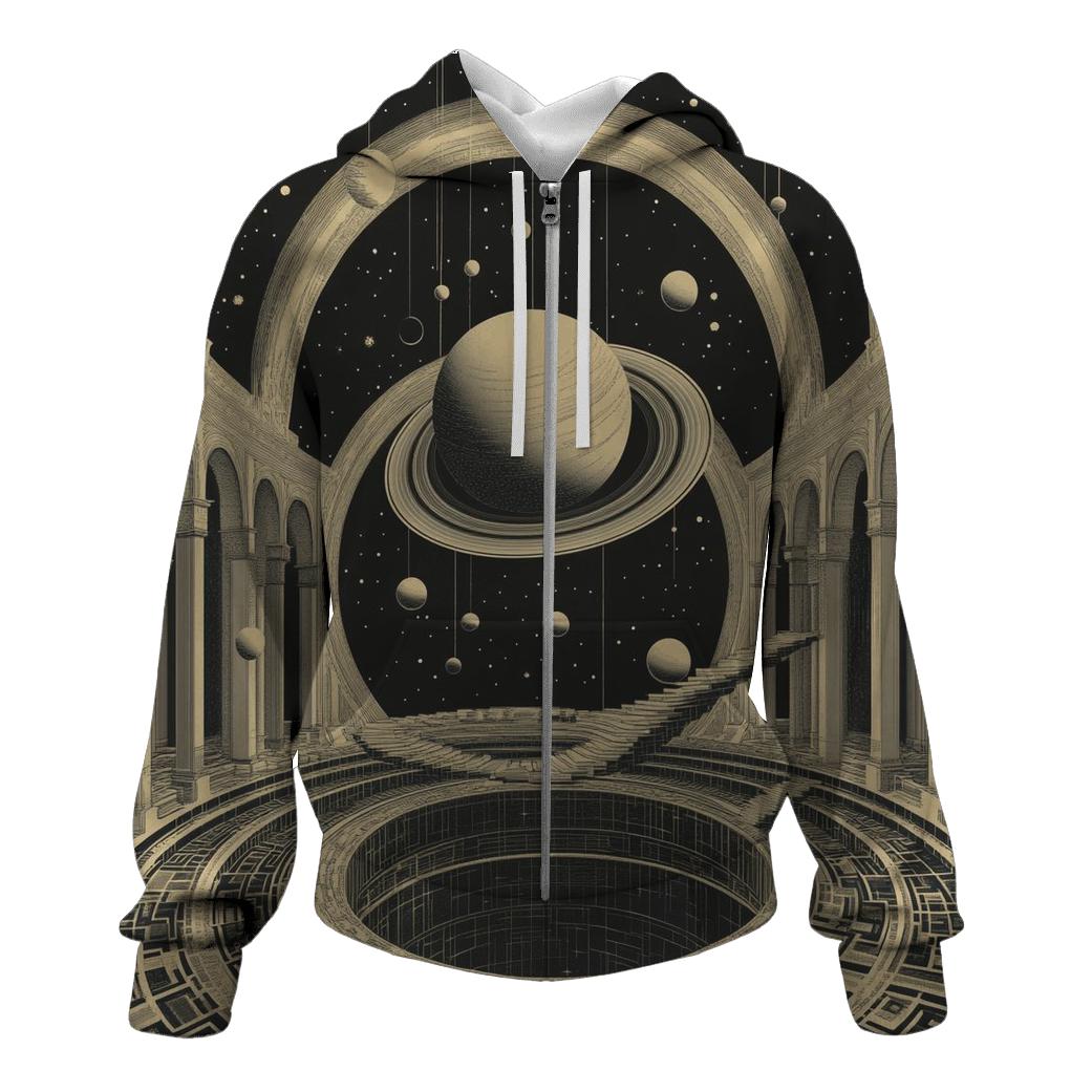 M C Escher Inspired Solar System Staircase Observatory hoodie styles