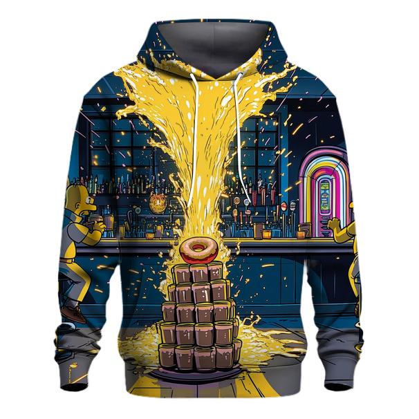 Moes Neon Spill Dimension graphic hoodies