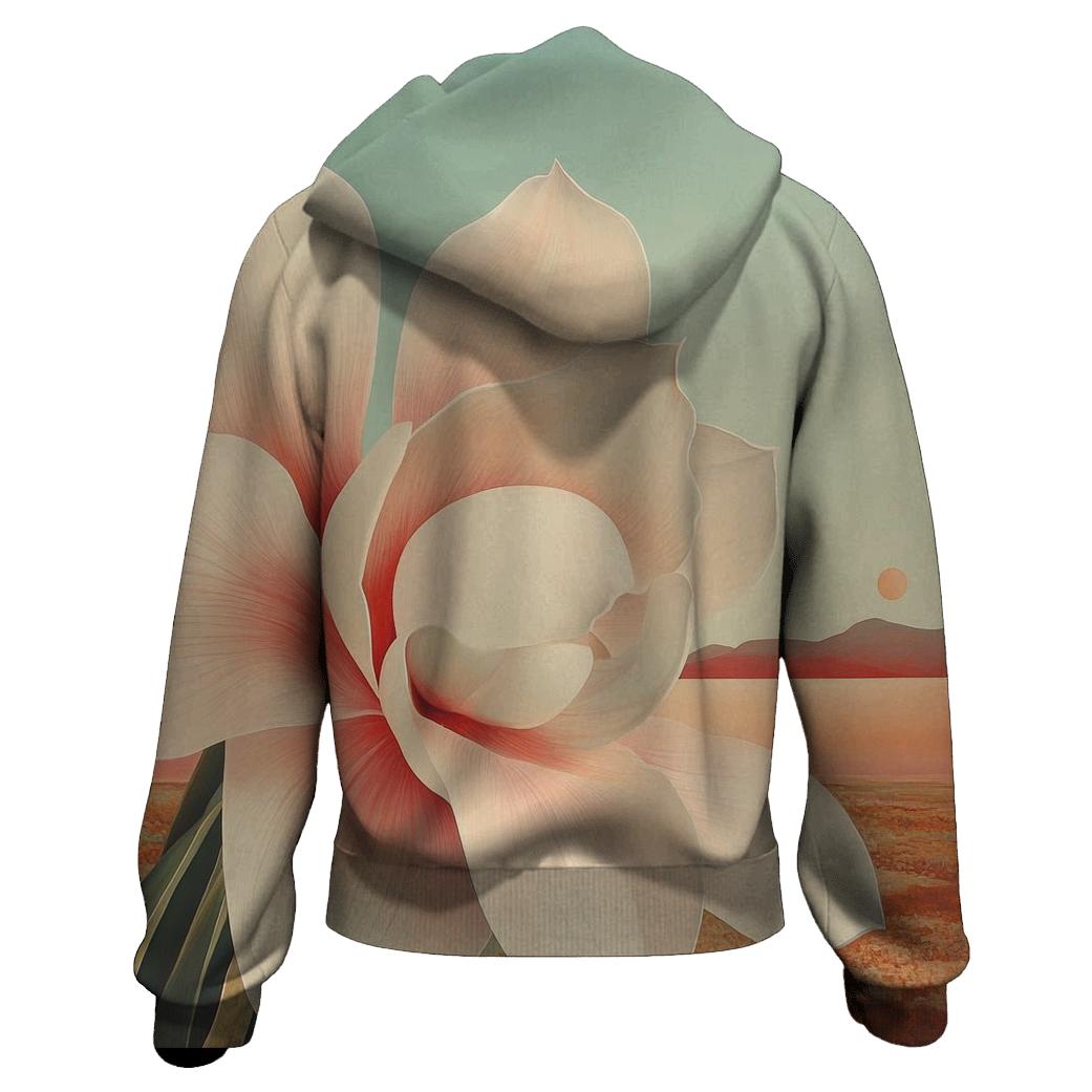 Georgia O Keeffe Inspired Orchid On Mars Horizon lightweight hoodies