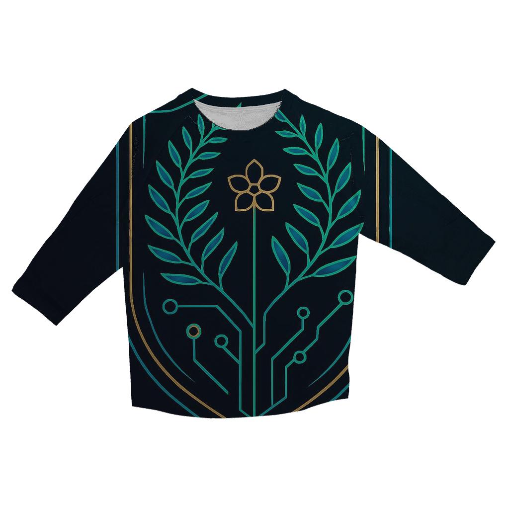 Aurora Circuit Botanical Crest custom 3/4 sleeve shirts