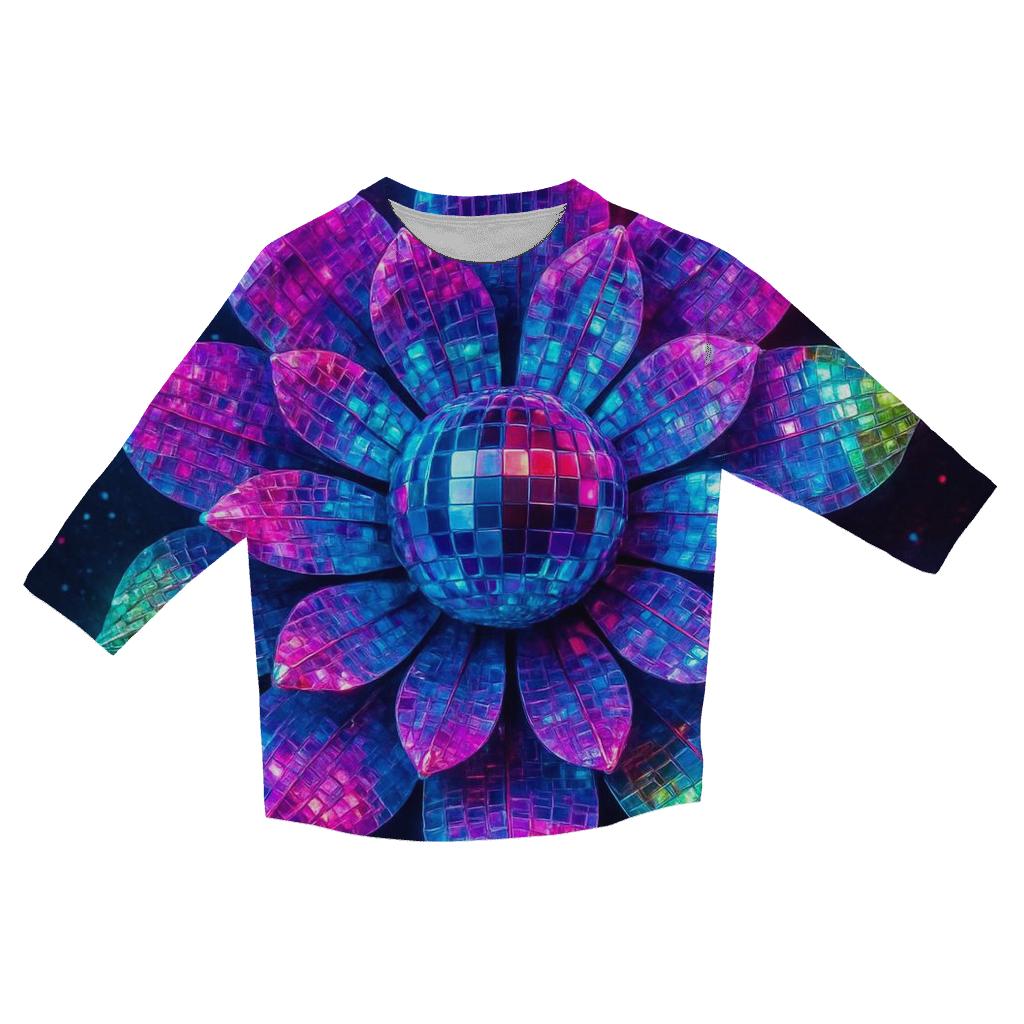 Disco Petal Radiance printed three quarter sleeve shirts