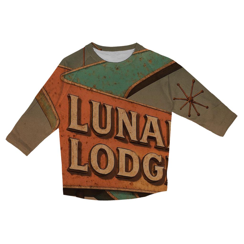 Weathered Space Age Motel Sign fashion 3/4 sleeve shirts