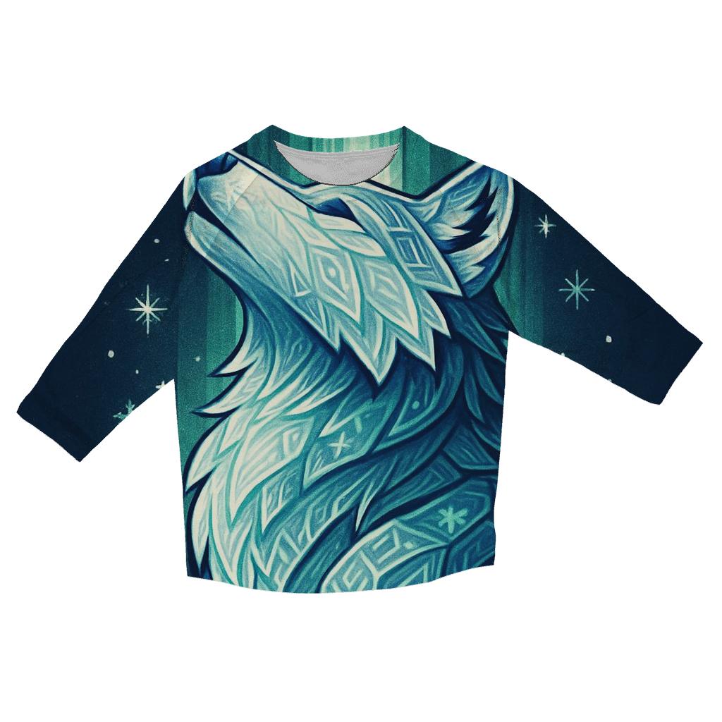 Aurora Runestone Wolf trendy 3/4 sleeve tops