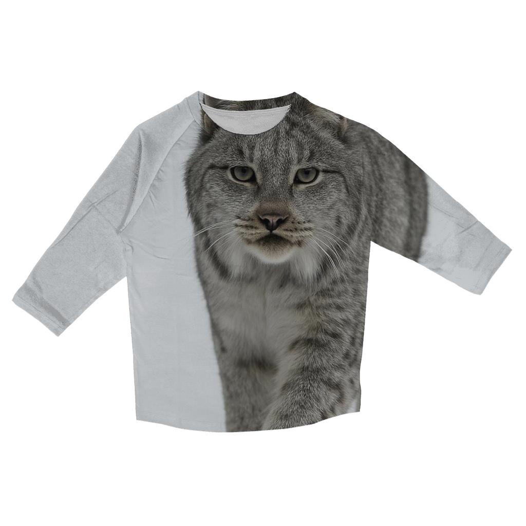 Boreal Stillness Lynx designer 3/4 sleeve blouses