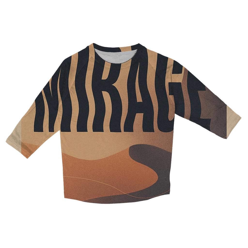 Desert Moon Mirage Typography Poster custom 3/4 sleeve shirts