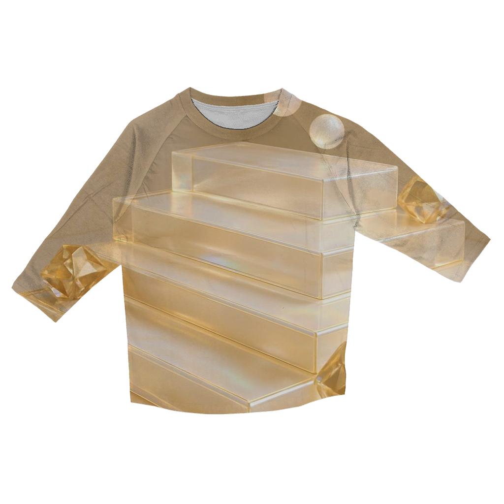 Champagne Prism Terrace printed three quarter sleeve shirts