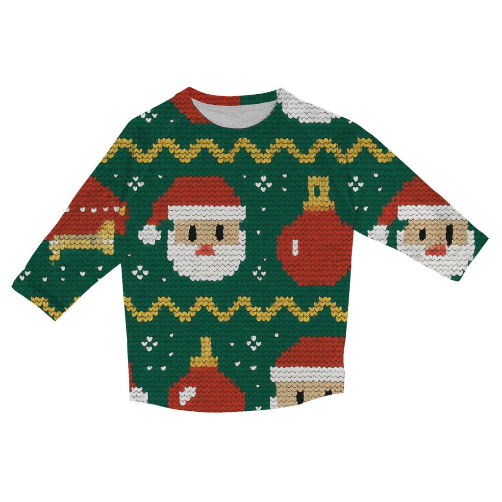 Tinsel Turbo Arcade Knit Design printed three quarter sleeve shirts