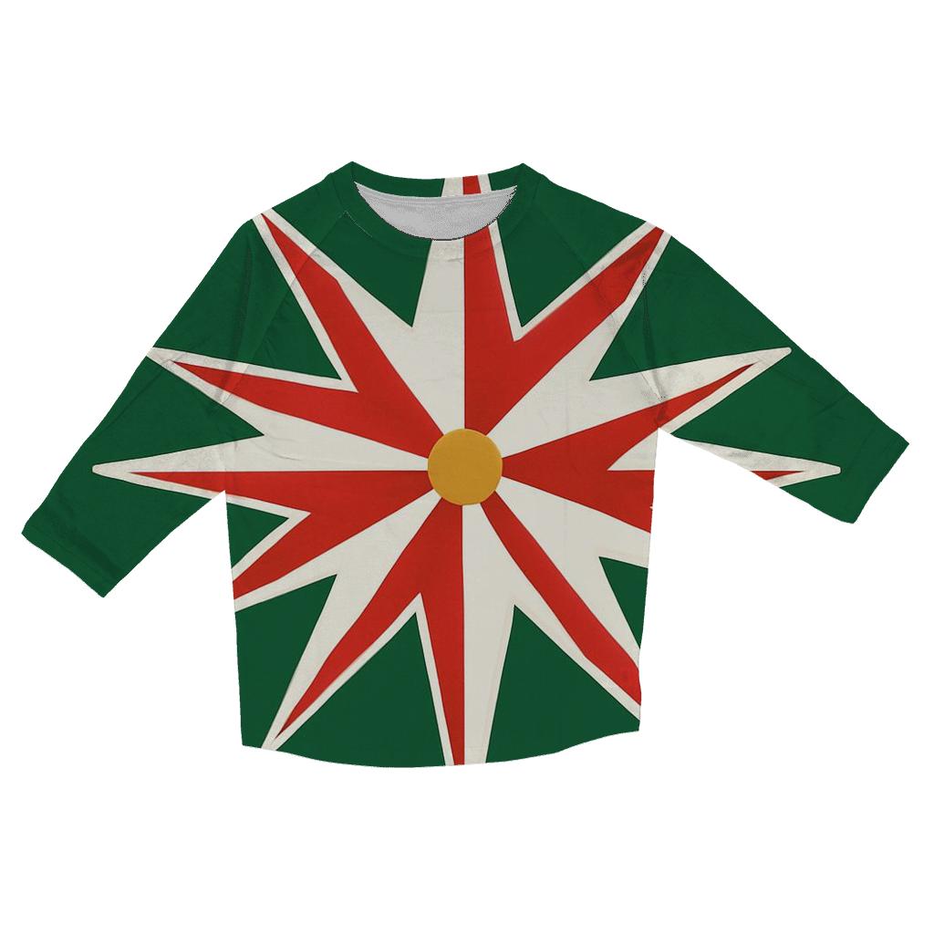 Candy Cane Polar Starburst custom 3/4 sleeve shirts