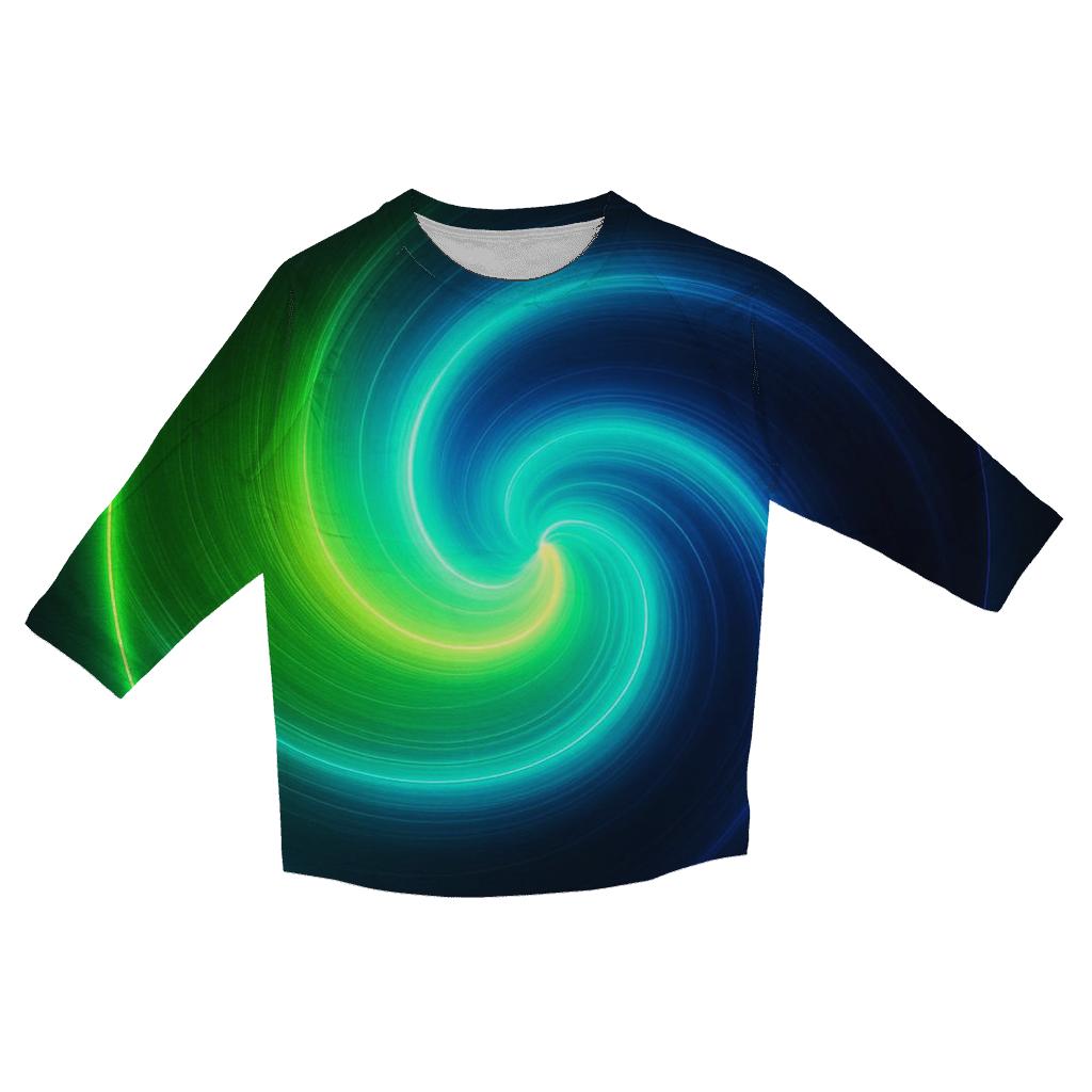 Electric Lime Vortex Fade cotton quarter sleeve shirts