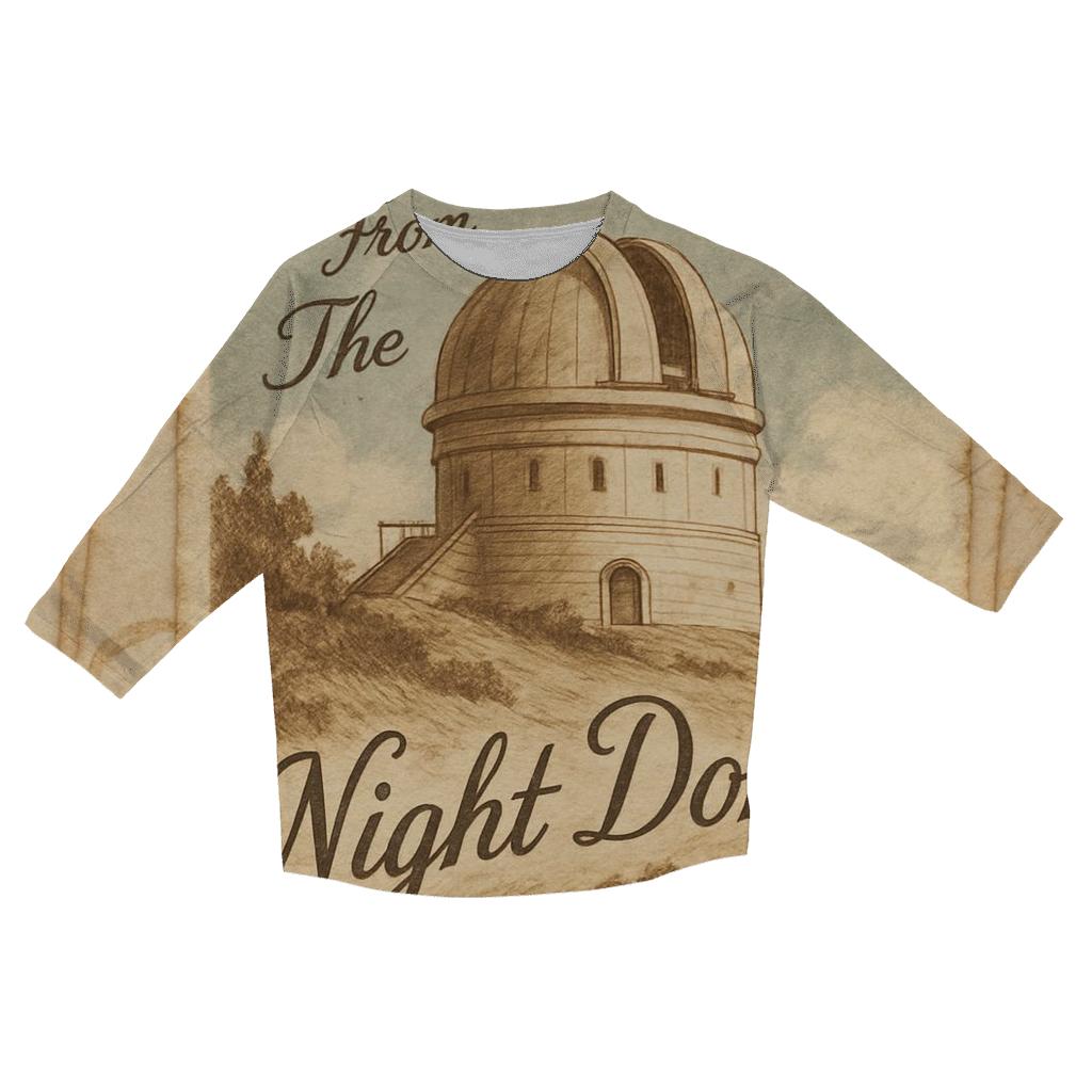 Sepia Observatory Postcard Collage fashion 3/4 sleeve shirts