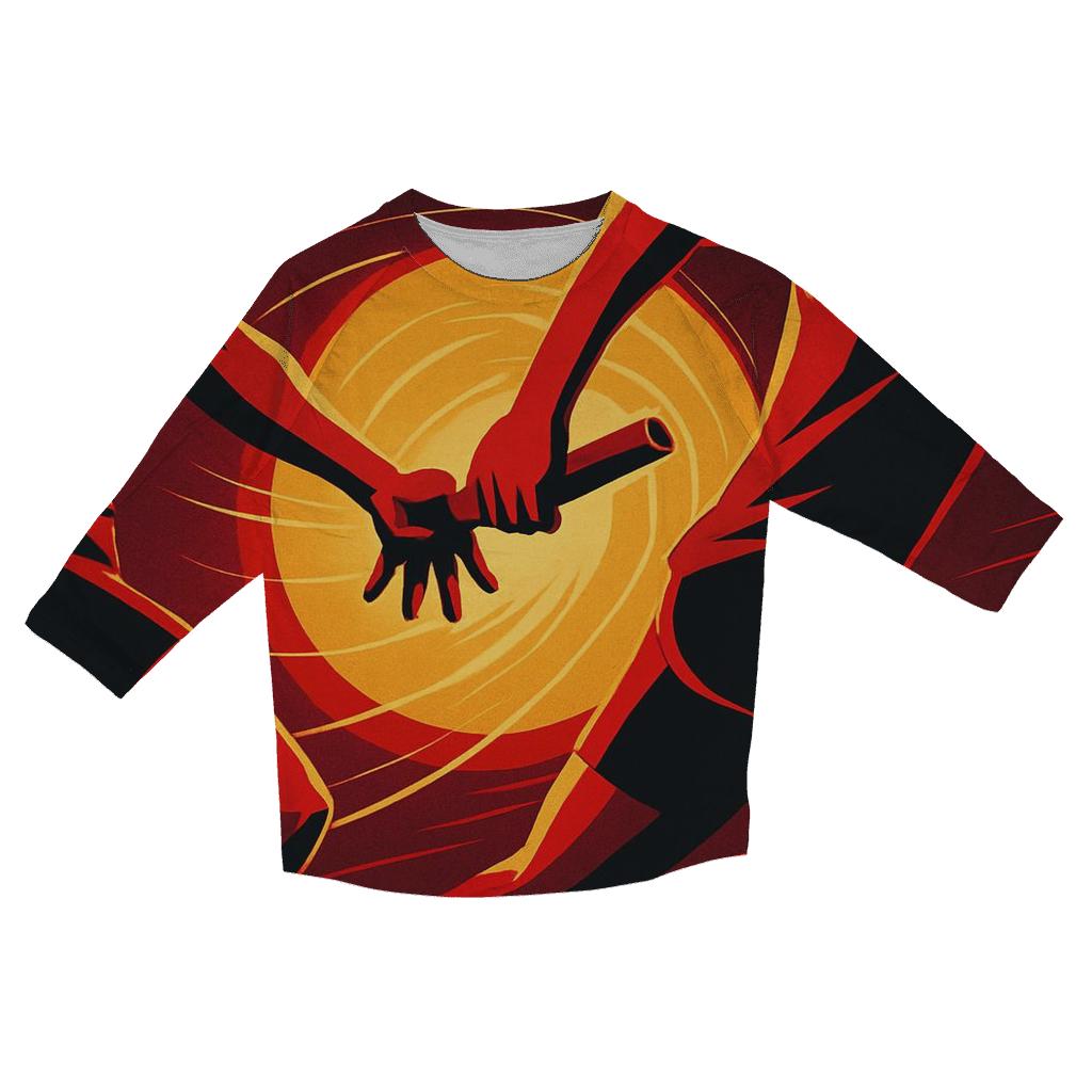 Solar Flare Sprint Relay Baton Exchange designer 3/4 sleeve blouses