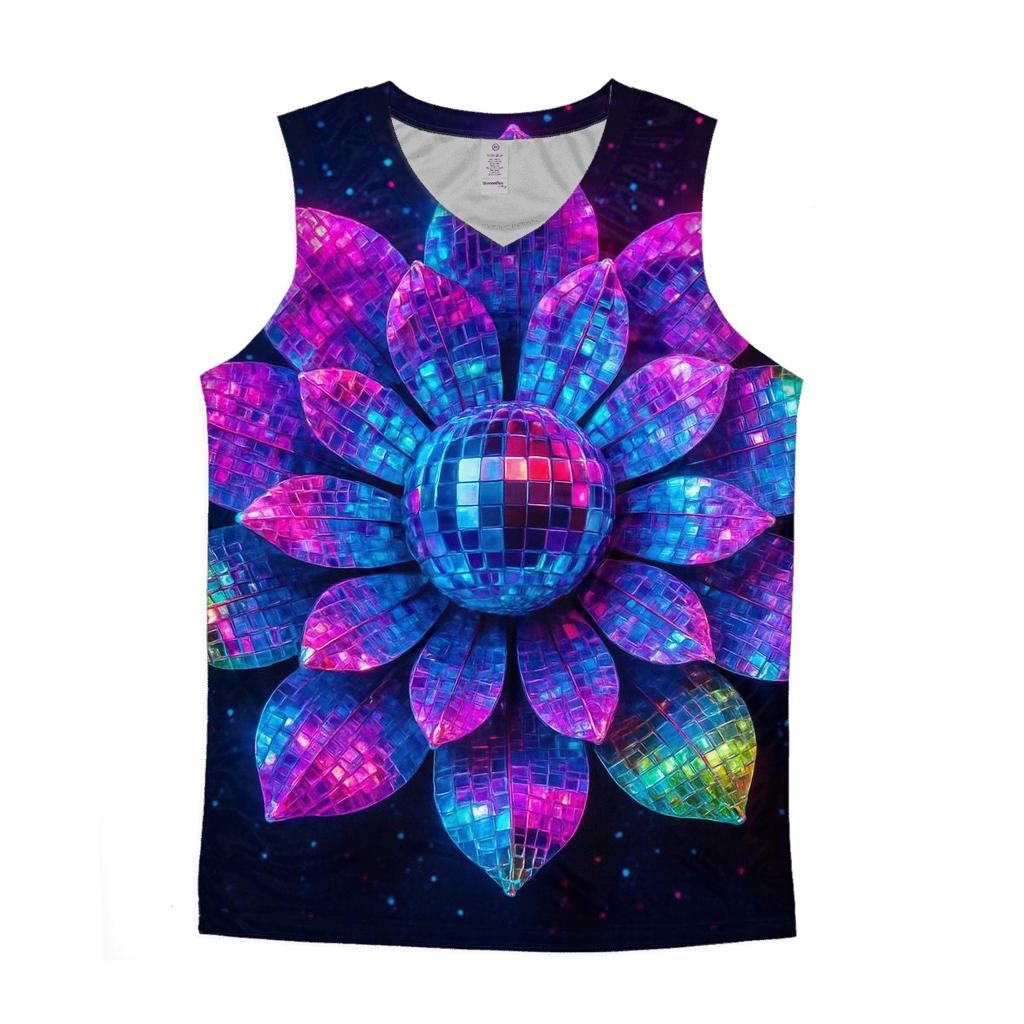Disco Petal Radiance personalized athletic tanks