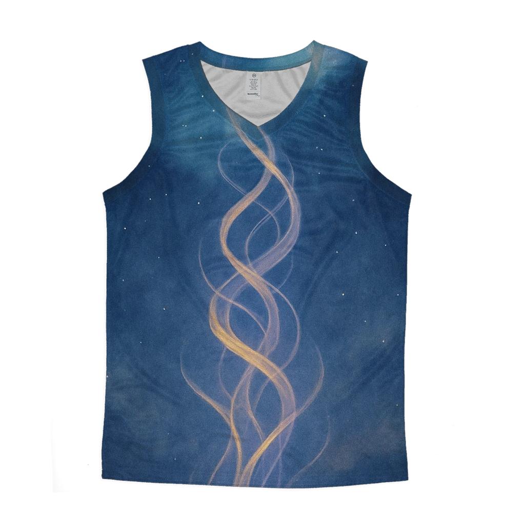 Aurora Prayer Threads graphic print tank tops