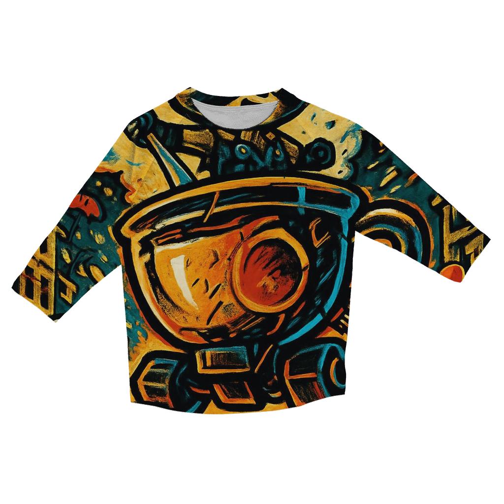 Thunder Teacup Mech Parade trendy 3/4 sleeve tops