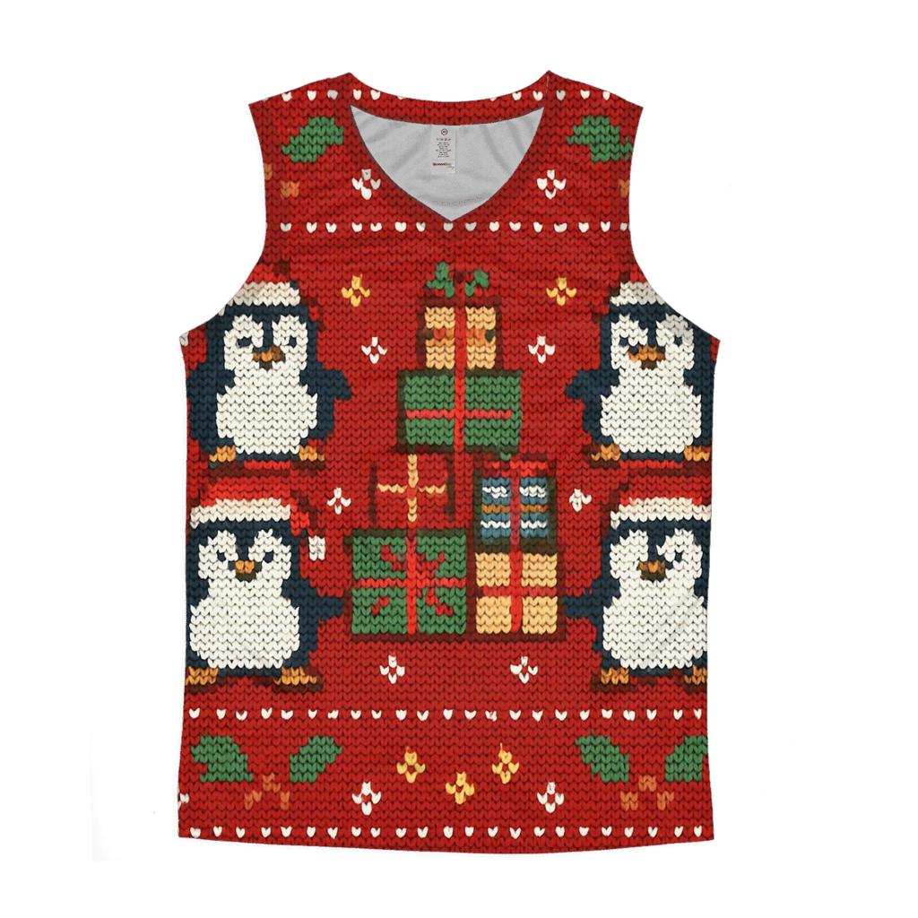 Penguin Present Pyramid Panel Design sports performance tank tops