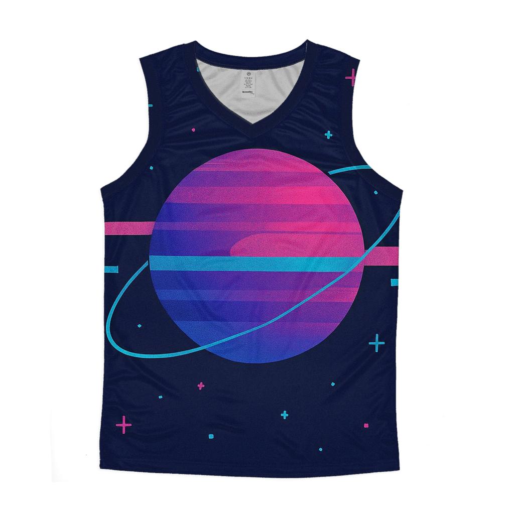 VHS Planetary Scanlines casual summer tank tops