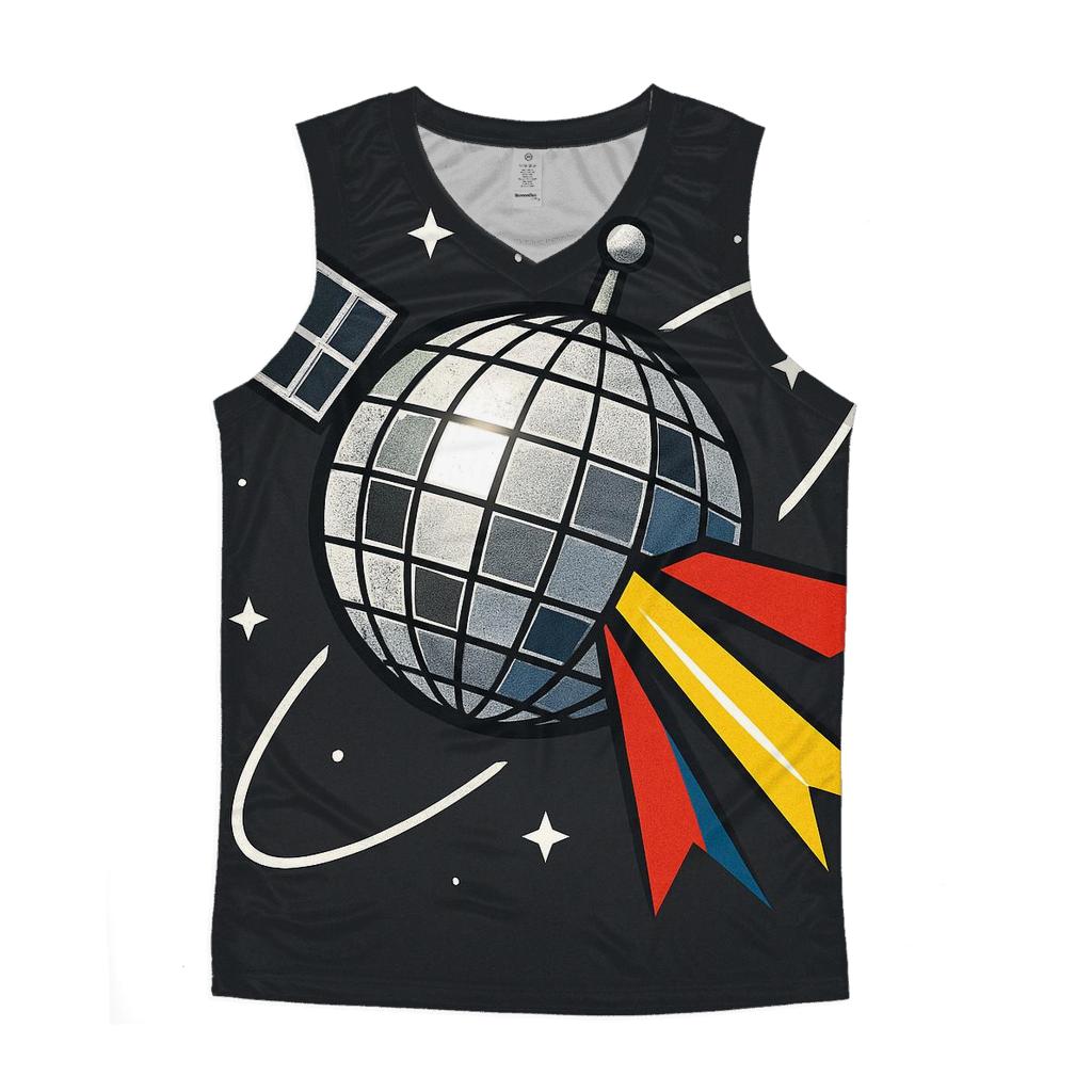 Disco Prism Satellite graphic print tank tops