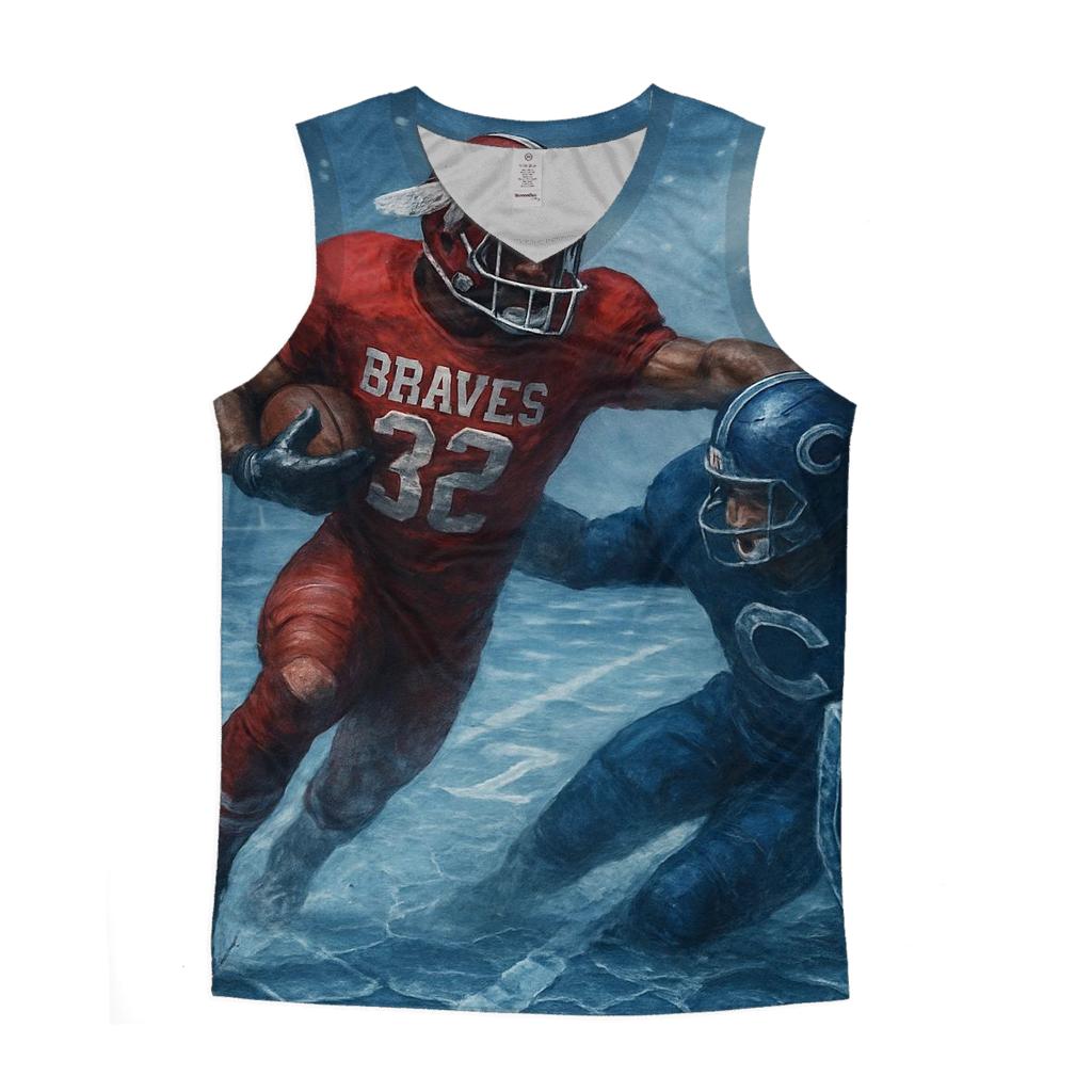 Icebound Gridiron Clash In The Windy Harbor stylish racerback tanks