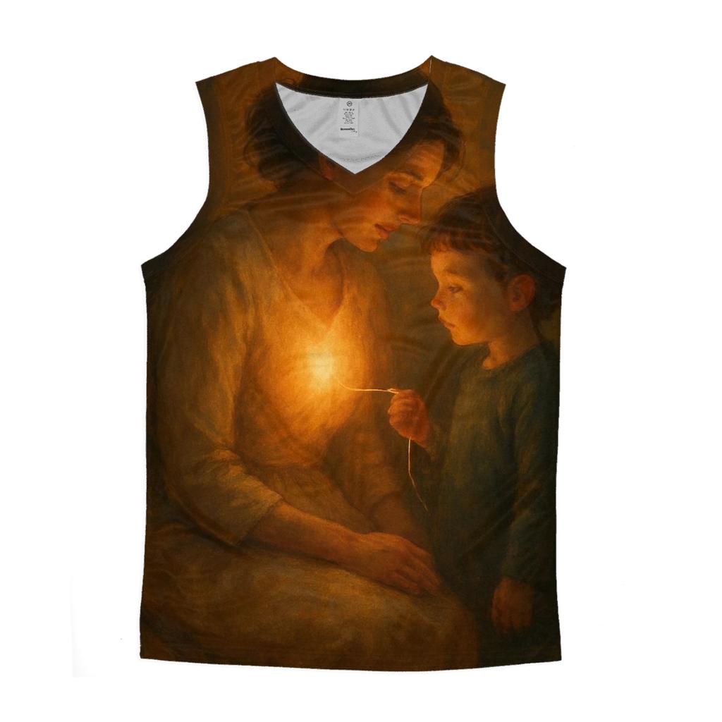 The Hearth Within Her Heart A Warmth That Outlives Winter graphic print tank tops