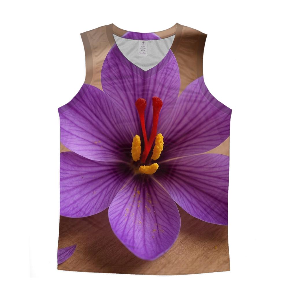 Saffron Crocus Harvest Stigma Detail personalized athletic tanks