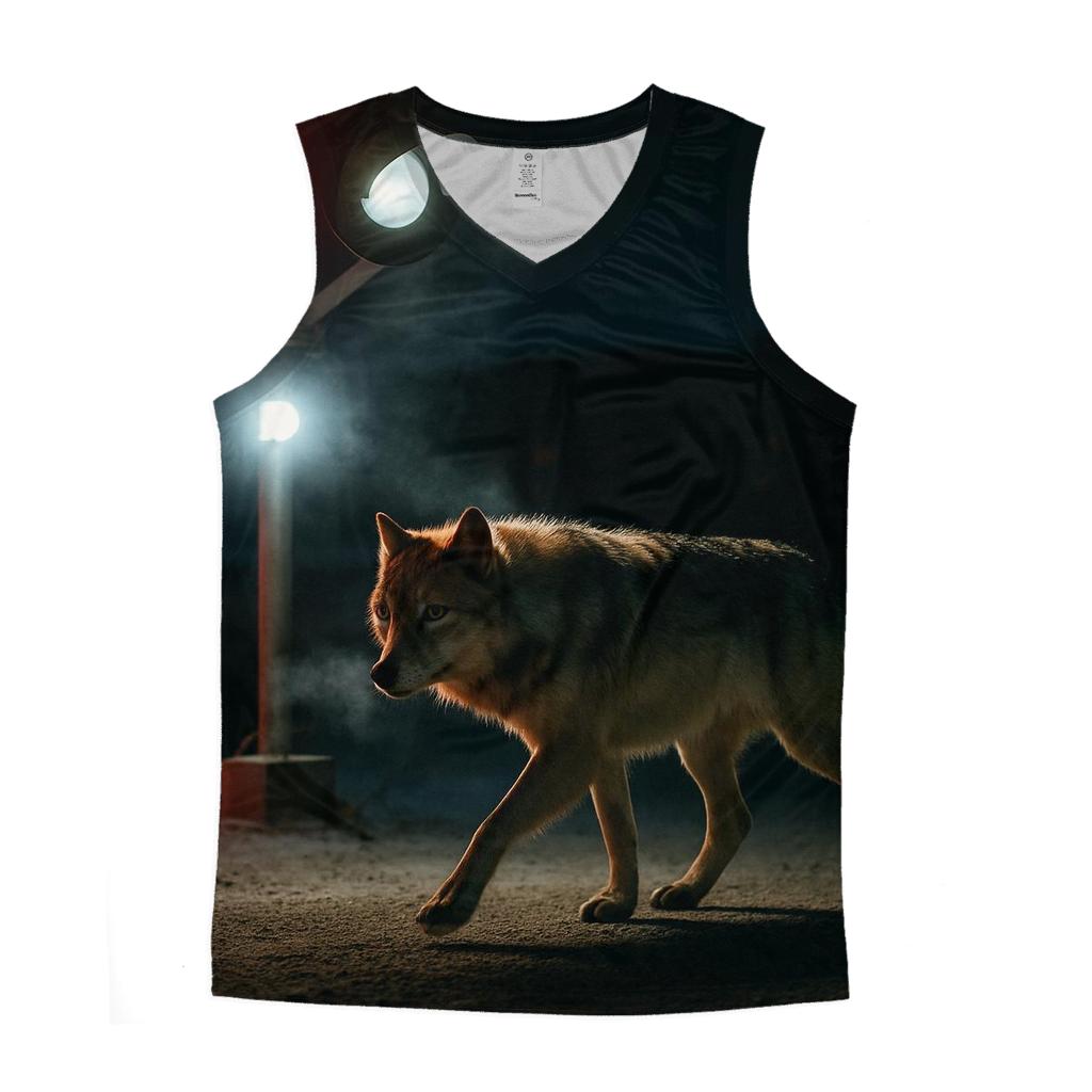 Night Crossing Under Arctic Rail Signals casual summer tank tops