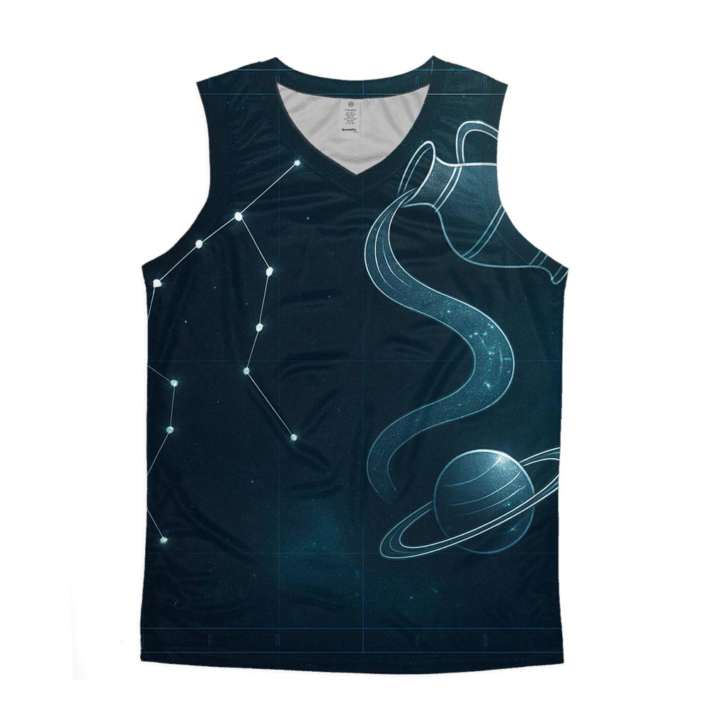 Aquarius Orbital Water Bearer Blueprint trendy fitted tank tops