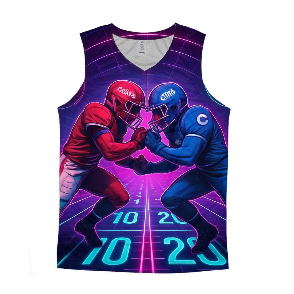 Neon Tunnel Faceoff Through Time Dilation casual summer tank tops