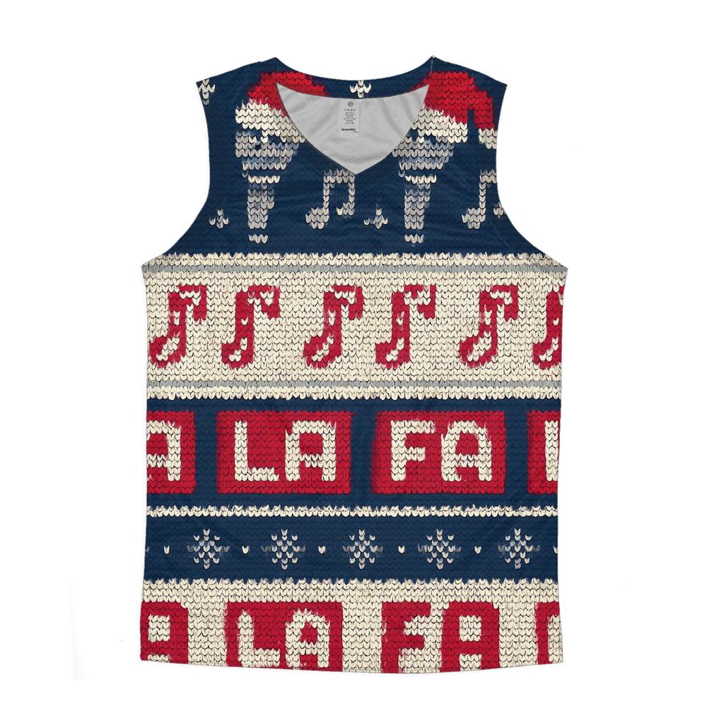 Christmas Carol Karaoke Stripe Design custom tank tops