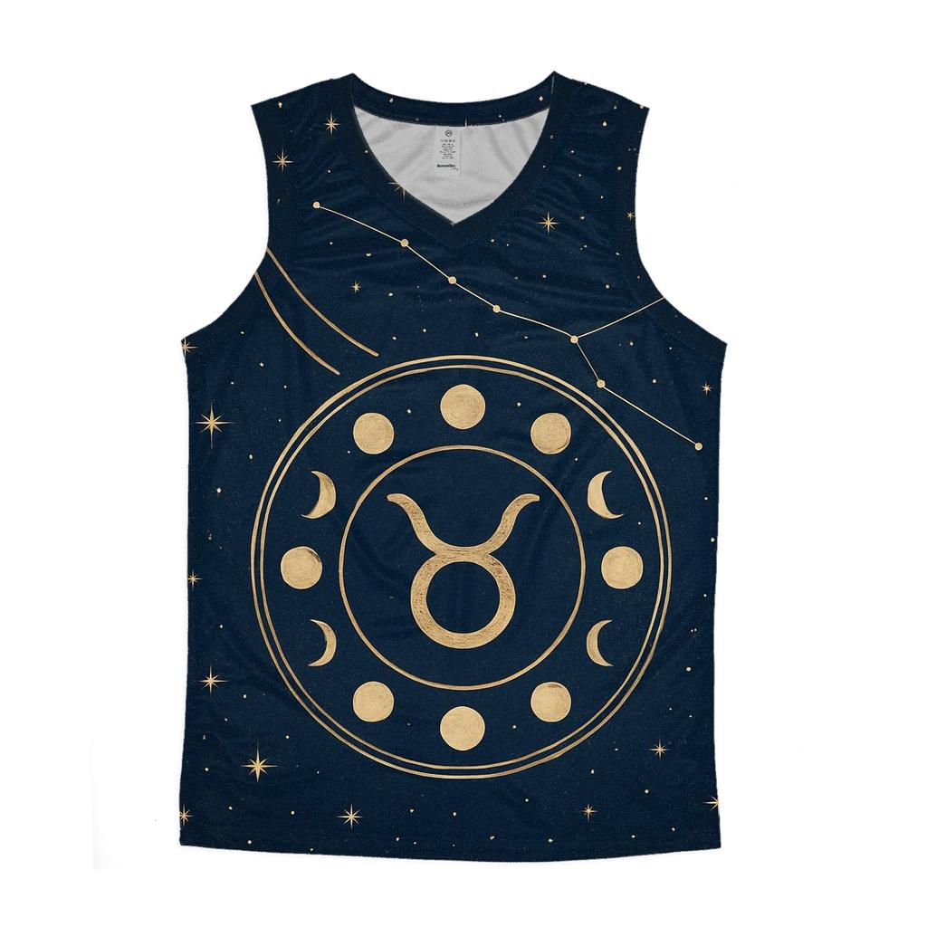 Taurus Hyades Bull Moon Phase Emblem designer workout tanks