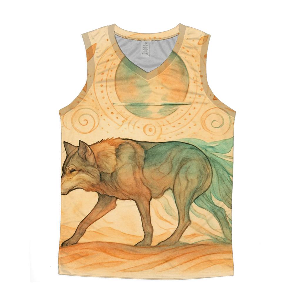 Desert Mirage Spirit Wolf designer workout tanks