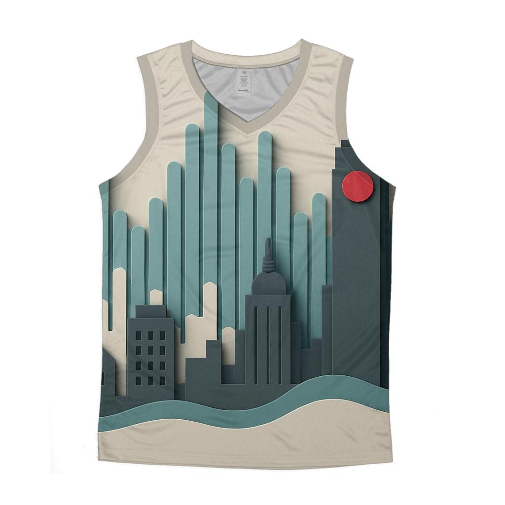 Paper Cut City Skyline Soundwave trendy fitted tank tops