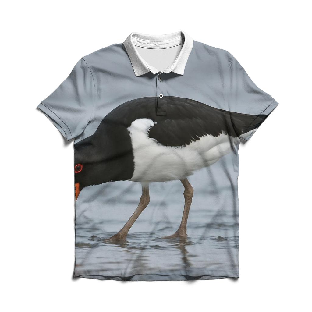 Tideflat Sentinel Oystercatcher branded logo polo shirts