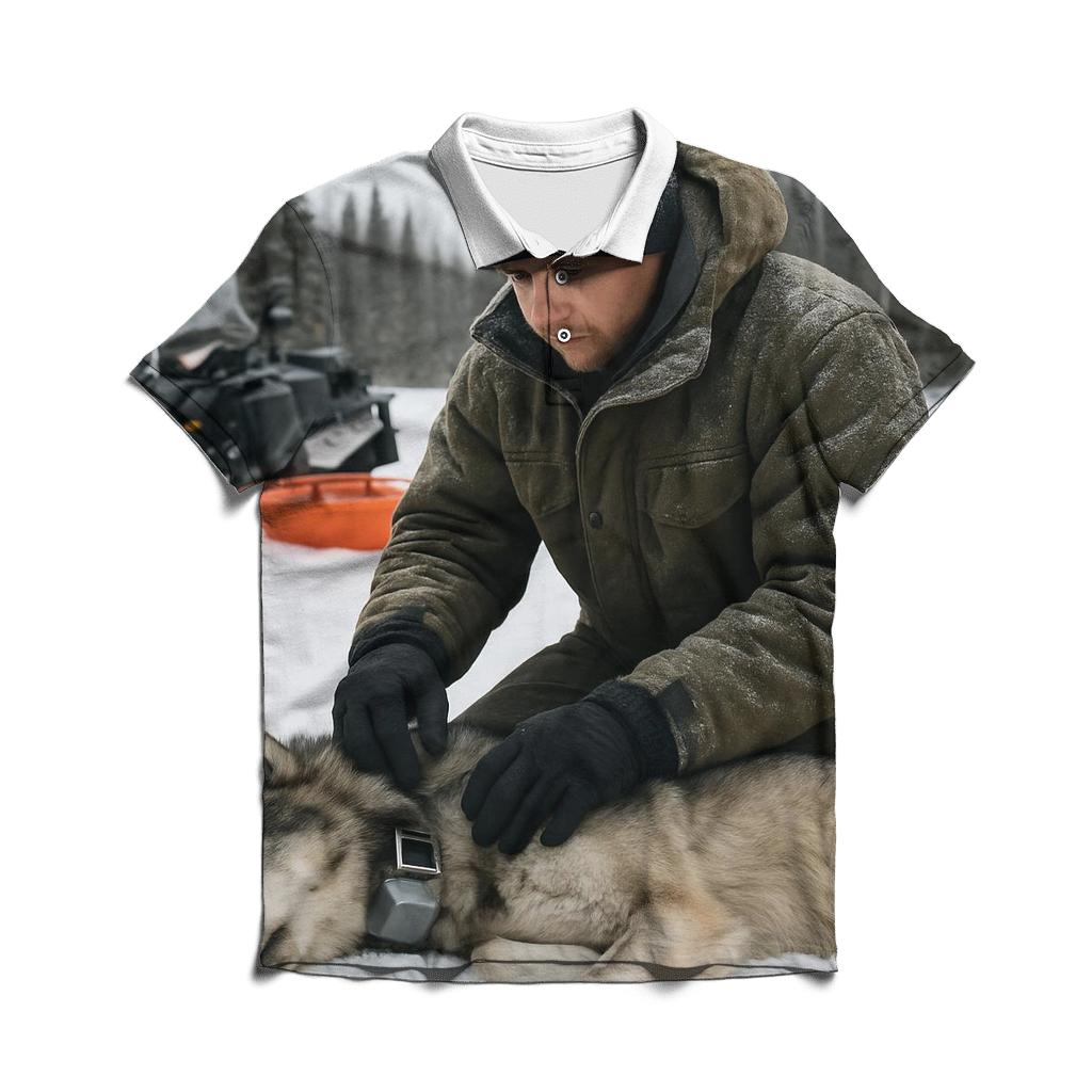 Radio Collar Health Check In Boreal Snowmobile Camp embroidered polo tops