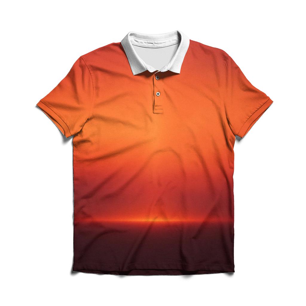 Molten Apricot Horizon premium cotton polo shirts