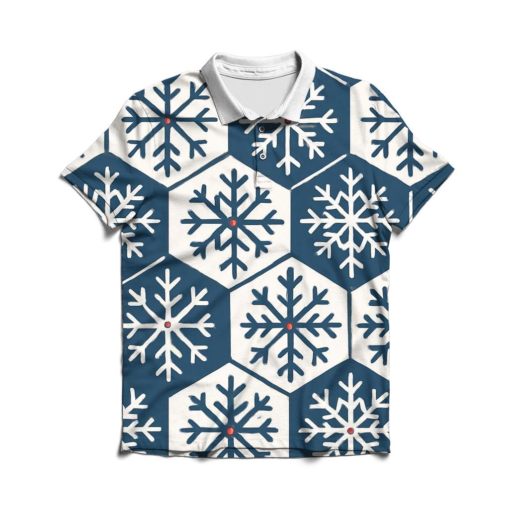 Snowflake Constellation Tessellation custom polo shirts