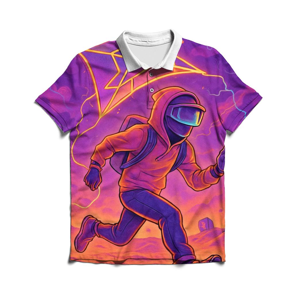 Paradox Kite Over The Neon Dunes custom polo shirts