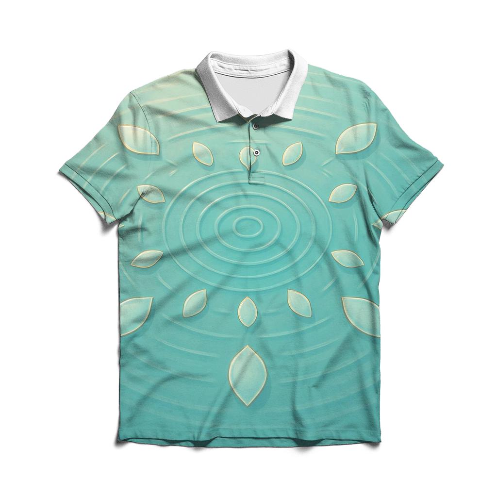Still Water Mandala Reflection personalized polo shirts