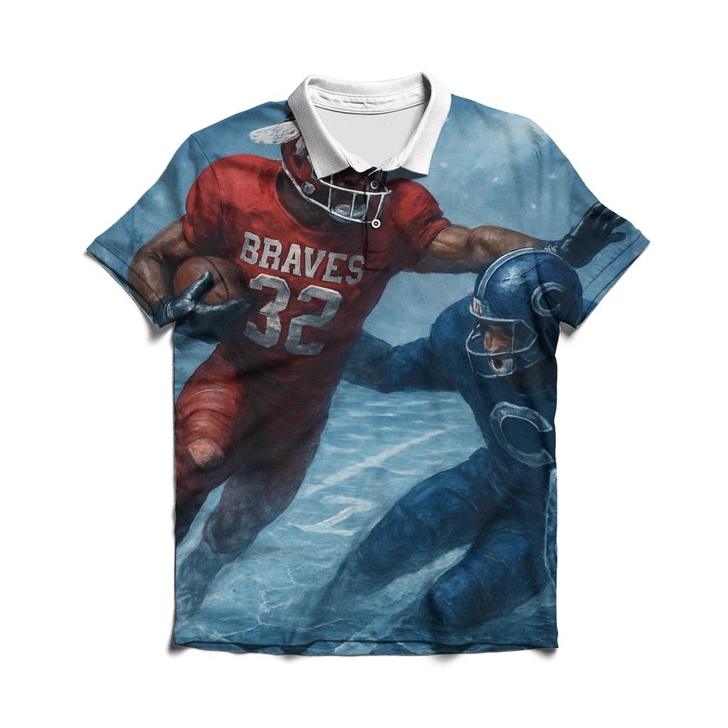Icebound Gridiron Clash In The Windy Harbor stylish collar polo tees
