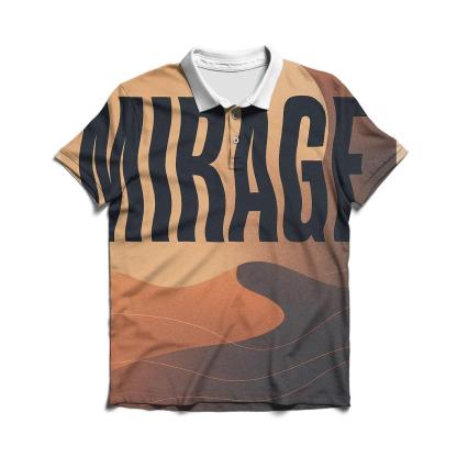 Desert Moon Mirage Typography Poster personalized polo shirts