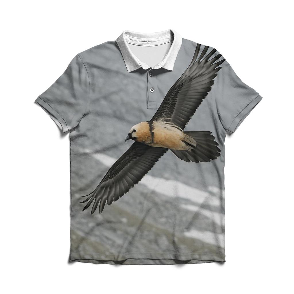 Alpine Thermal Spiral Bearded Vulture personalized polo shirts